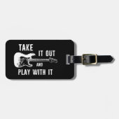 Haal het eruit en speel met de gitaar bagagelabel (Voorkant horizontaal)