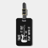 Haal het eruit en speel met de gitaar bagagelabel (Voorkant verticaal)