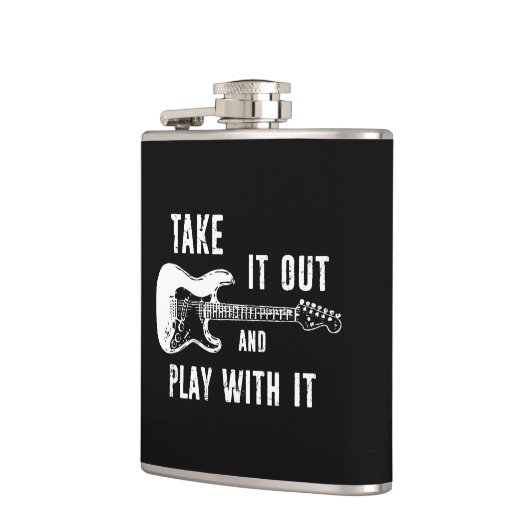 Haal het eruit en speel met de gitaar heupfles (Links)