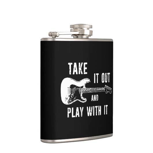 Haal het eruit en speel met de gitaar heupfles (Rechts)