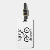 Haal het eruit en speel met de mountainbike bagagelabel (Voorkant verticaal)