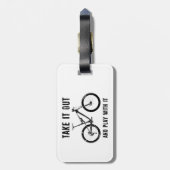 Haal het eruit en speel met de mountainbike bagagelabel (Achterkant verticaal)