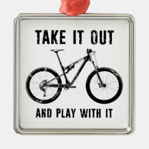 Haal het eruit en speel met de mountainbike metalen ornament