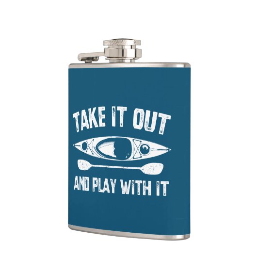 Haal het eruit en speel met het kajak heupfles (Links)