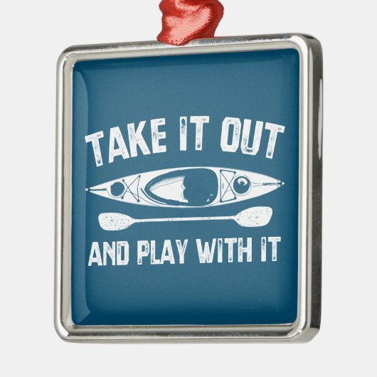 Haal het eruit en speel met het kajak metalen ornament (Links)