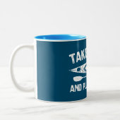 Haal het eruit en speel met het kajak tweekleurige koffiemok (Links)