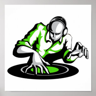 Haal het feest op DJ Poster