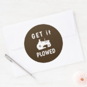Haal het geploegd ronde sticker (Envelop)
