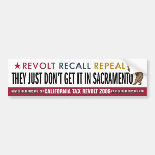 Haal het gewoon niet in de Sacramento Bumpersticke Bumpersticker