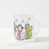 Haal het leven van een hond! Puppies sneeuwen! Matglas Koffiemok (Voorkant rechts)