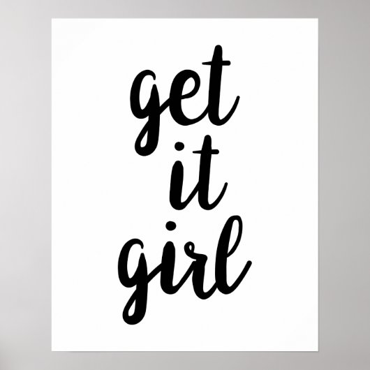 Haal het Poster van het meisje in huis (Voorkant)