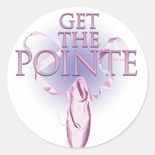 Haal het puntje (dans) ronde sticker (Voorkant)
