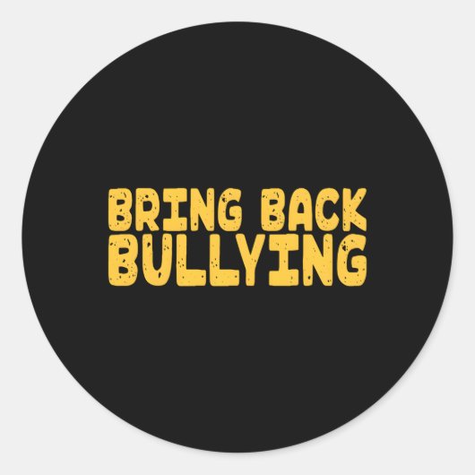 Haal het Rugpesten Ronde Sticker (Voorkant)