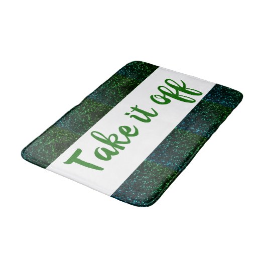Haal het uit Bath Mat / Blue Green Sparkle (Gekanteld)