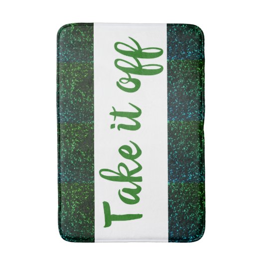 Haal het uit Bath Mat / Blue Green Sparkle (Voorkant Verticaal)