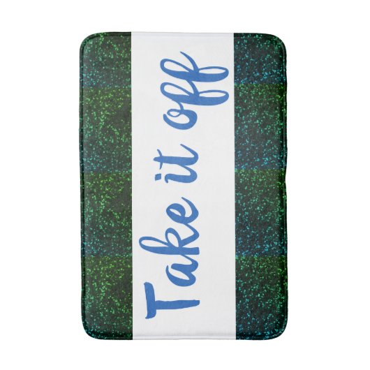Haal het uit Bath Mat / Blue Green Sparkle (Voorkant Verticaal)