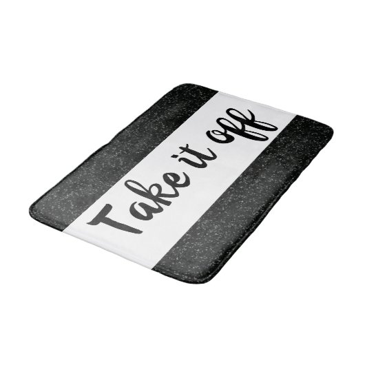 Haal het van de White and Black Sparkle badmat (Gekanteld)