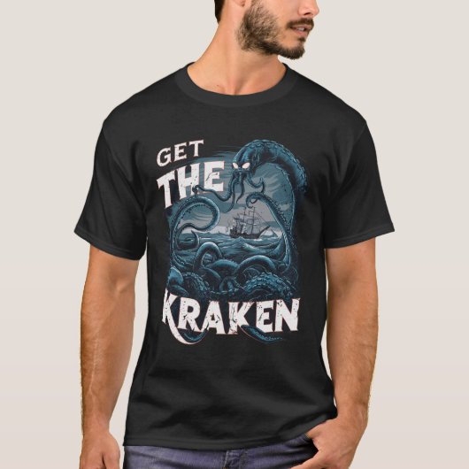 Haal het Zee Monster Kraken T-shirt (Voorkant)