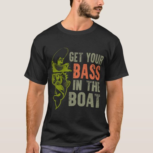 haal je baars in de boot t-shirt (Voorkant)