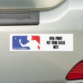 Haal je ballen nat bumpersticker (Op auto)
