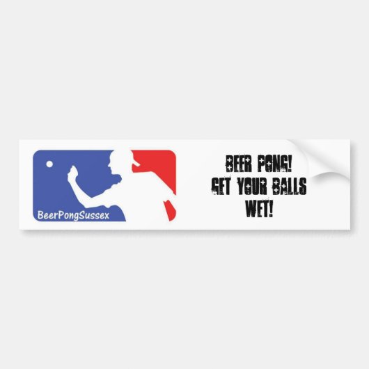 Haal je ballen nat bumpersticker (Voorkant)
