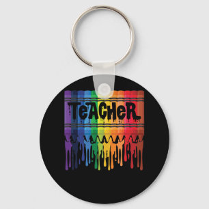 Haal je Crayon Rainbow-leraar Sleutelhanger