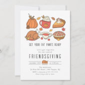 Haal je dikke broek klaar Friendsgiving Kaart (Voorkant)