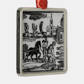 Haal je dood uit, de Grote Plague van 1665 Metalen Ornament (Rechts)