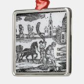 Haal je dood uit, de Grote Plague van 1665 Metalen Ornament (Links)