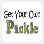 Haal je eigen kaartje vierkante sticker (Voorkant)