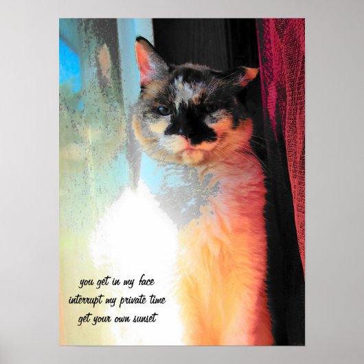 Haal je eigen zonsondergang in Haiku Poster (Voorkant)