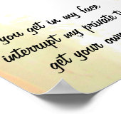 Haal je eigen zonsondergang in Haiku Poster (Hoek)