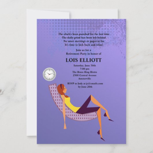 Haal je Feet Vrouw Retirement Party op Kaart (Voorkant)