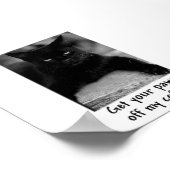 Haal je geld uit mijn koffie! Funny Cat Poster (Hoek)