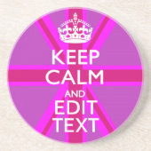 Haal je handgemeen op Fuchsia Union Zandsteen Onderzetter (Voorkant)