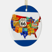 "Haal je icks op Rt 66" Keramisch Ornament (Rechts)
