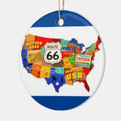 "Haal je icks op Rt 66" Keramisch Ornament (Links)