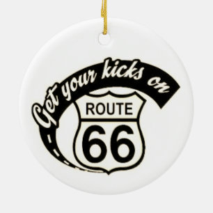 "Haal je icks op Rt 66" Keramisch Ornament