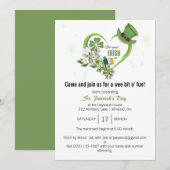 Haal je Ieren aan! St. Patrick's Day Party Invite Kaart (Voorkant / Achterkant)