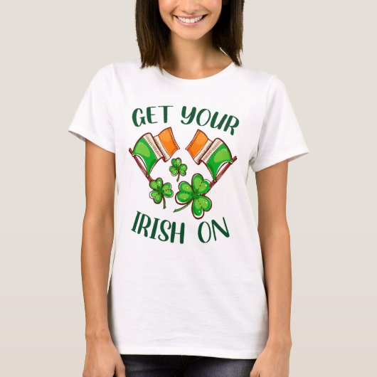 Haal je Ieren op T-Shirt, St Patricks Day T-shirt (Voorkant)