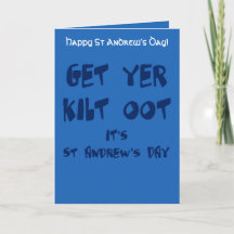 Haal je kilt eruit Het is St Andrews Day Plezier B