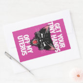 Haal je kleine handjes van mijn baarmoeder Sticker (Envelop)