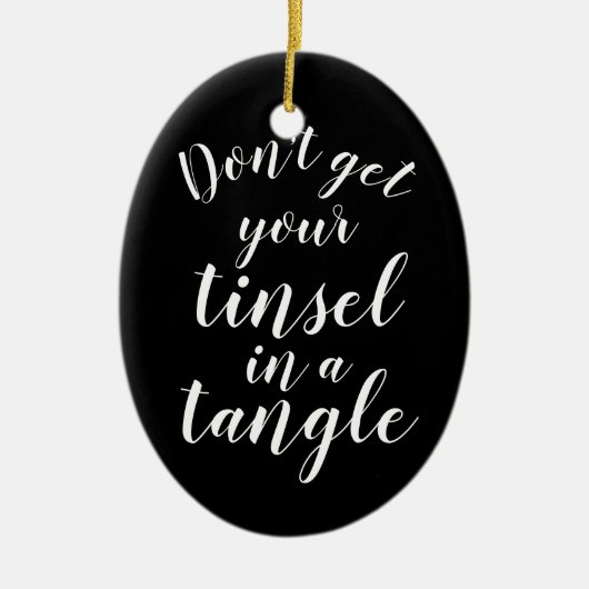 Haal je knobbeltje niet in een grappige hoek keramisch ornament (Voorkant)