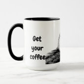 Haal je koffie, je hebt werk voor kat. mok (Links)