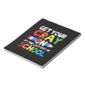 Haal je kraak op de laatste dag van de school notitieblok (Linkerzijde)