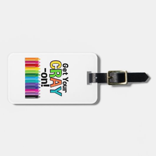 Haal je kraak op de regenboogkunst bagagelabel (Voorkant horizontaal)