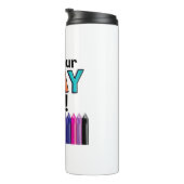 Haal je kraak op de regenboogkunst thermosbeker (Geroteerd rechts)