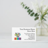 Haal je kraak op de regenboogkunst visitekaartje (Staand voorkant)