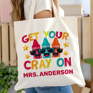 Haal je kraak op grappige, persoonlijke leraar tote bag