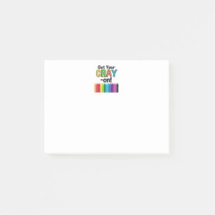 Haal je kraak op Rainbow Crazy Crayon Art leraar Post-it® Notes